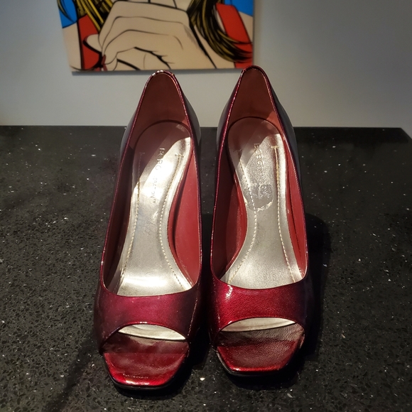 BCBGeneration Shoes - BCBGeneration Burgundy peep toe heels
